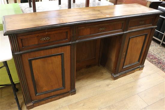 A mahogany reception desk W.170cm